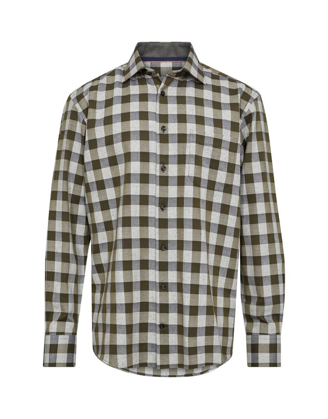Mens Shirt L S Regular Fit fra Black Blue