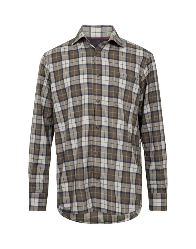 Flannel Shirt Regular Fit fra Thomas Regency