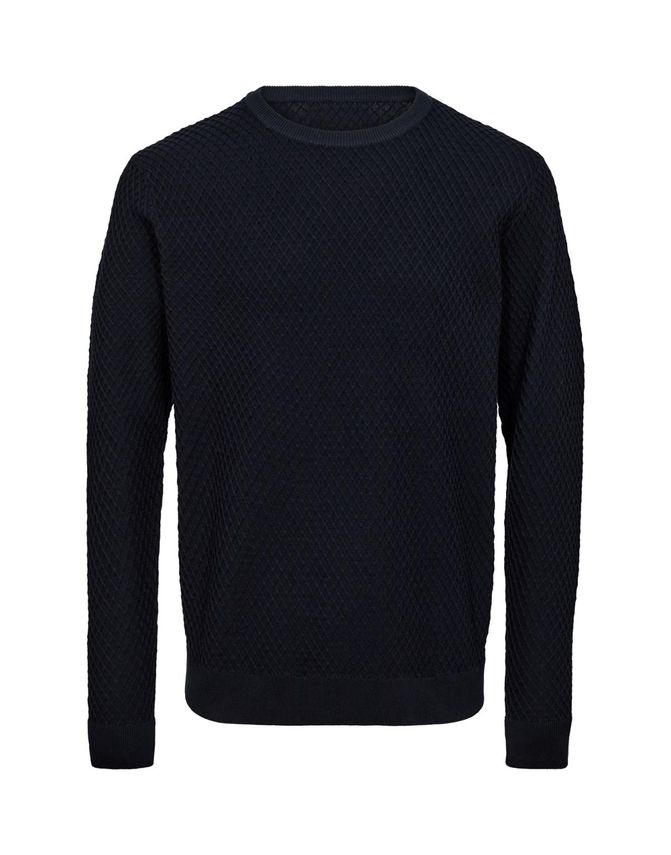 O Neck Regular Fit Knit fra Black Blue