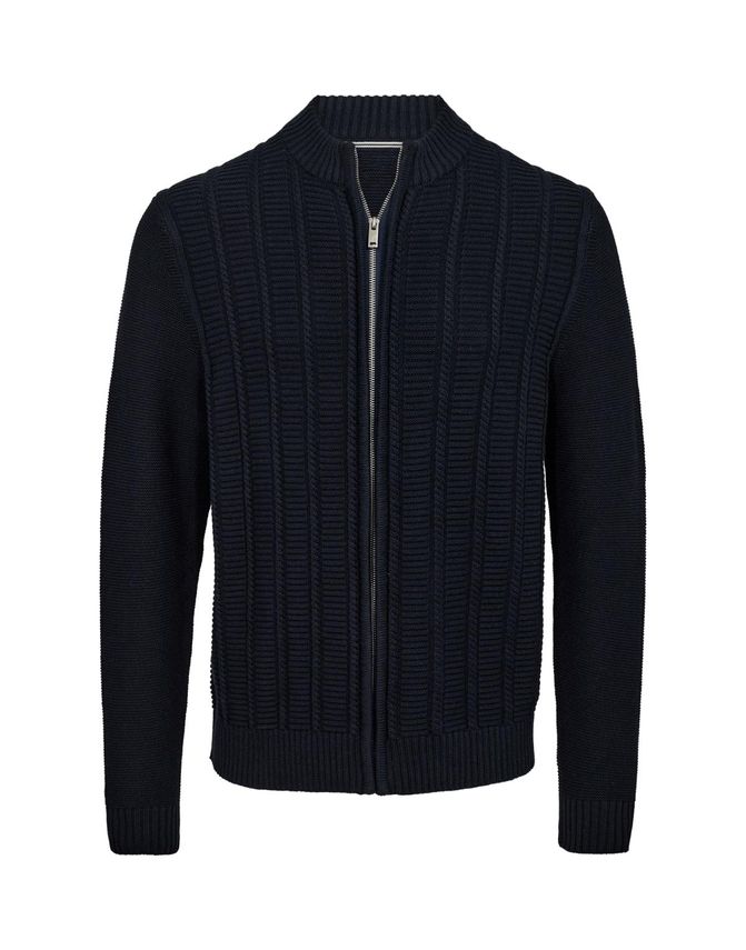 Mens Cardigan Regular Fit fra Black Blue