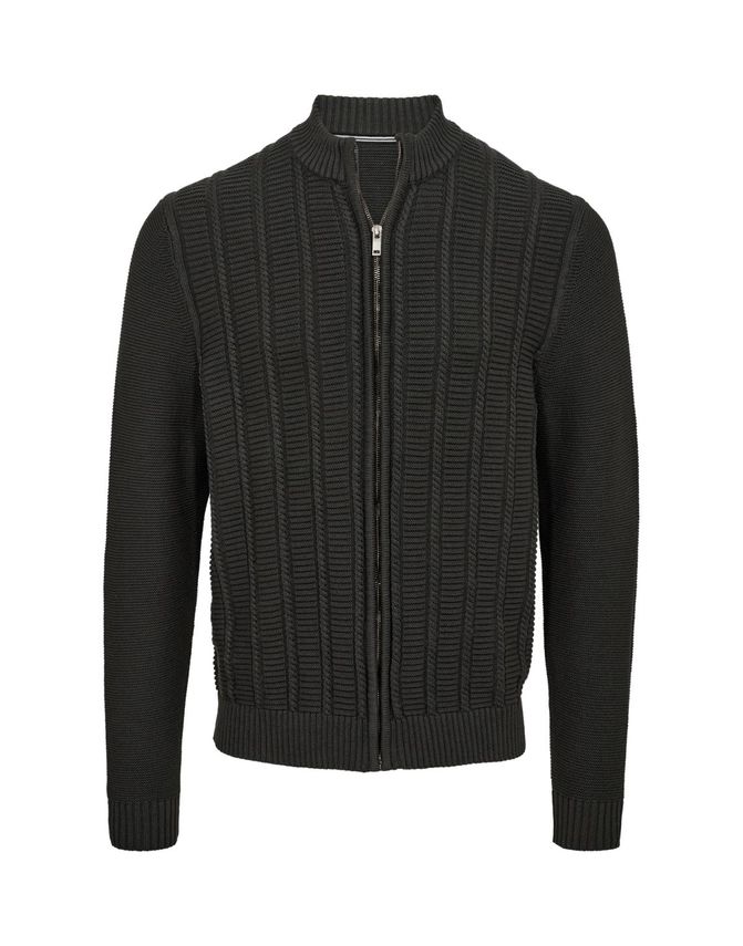 Mens Cardigan Regular Fit fra Black Blue