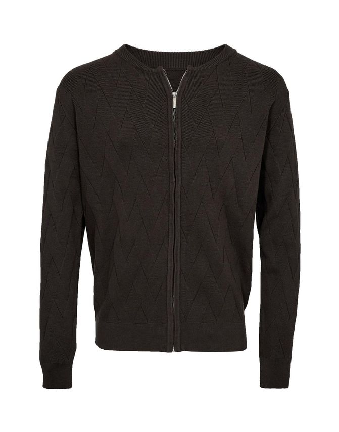 Zip Cardigan Regular Fit fra Black Blue