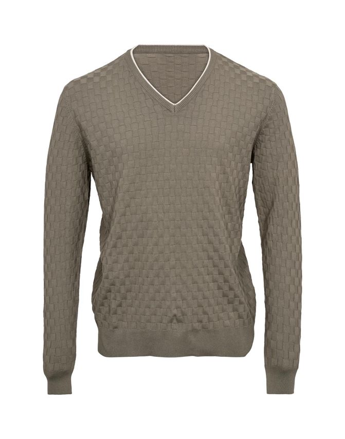 V Neck Knit Regular Fit fra Black Blue