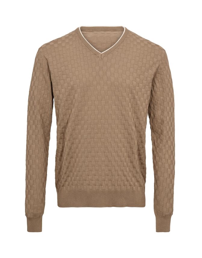 V Neck Knit Regular Fit fra Black Blue