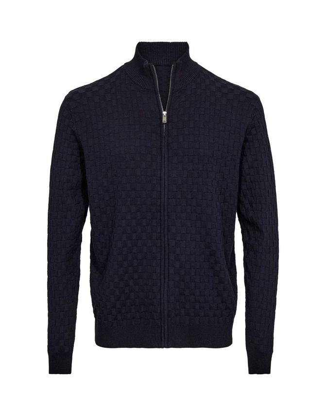 Stand Up Collar Knit Regular Fit fra Black Blue