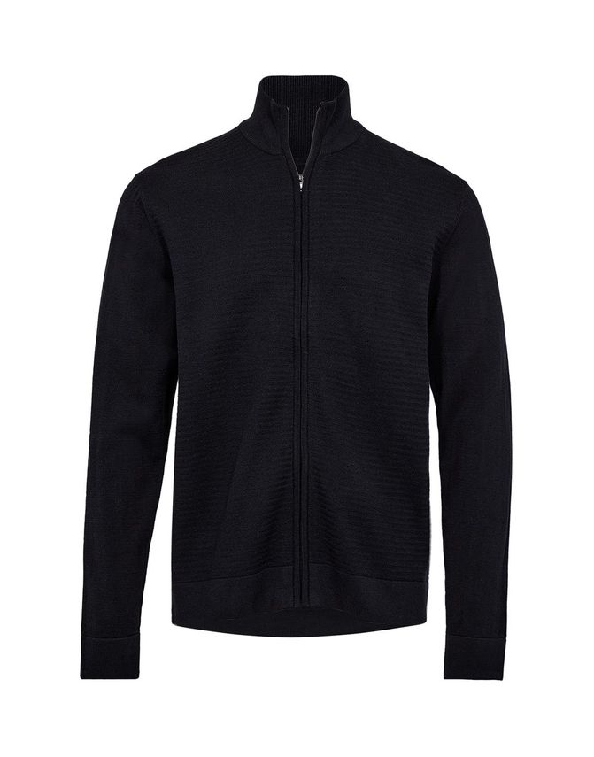 Moderne Herringbone Cardigan i 100% bomuld fra Gino Marcello