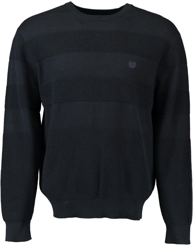 O-hals striktrøje med brodering - Must-Have til mænd!