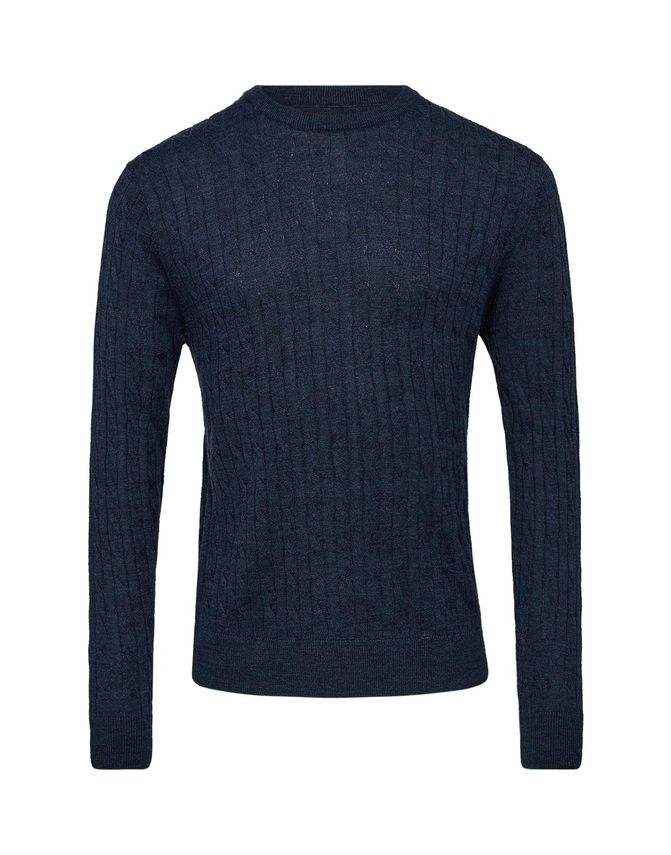 Mens Merino O Neck Modern Fit fra Gino Marcello