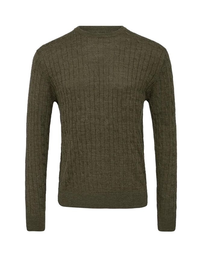 Mens Merino O Neck Modern Fit fra Gino Marcello