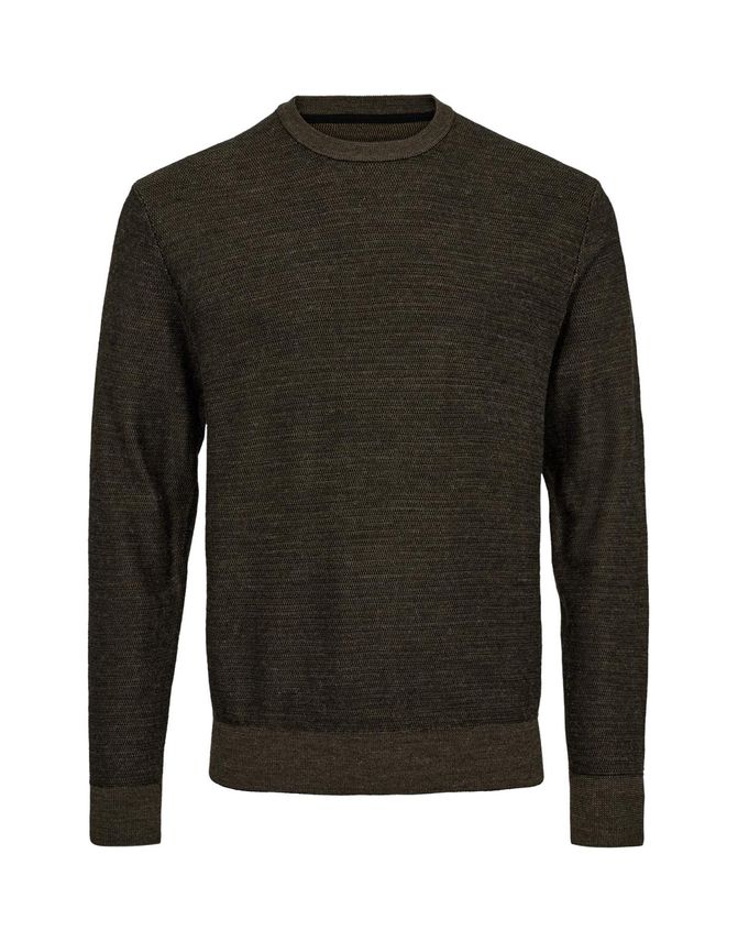 O Neck Wool Modern Fit fra Gino Marcello