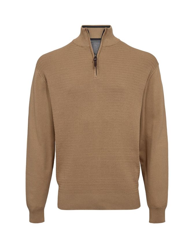 Halv-Zip Sweatshirt i Reg Fit fra Thomas Regency - Stilfuld!