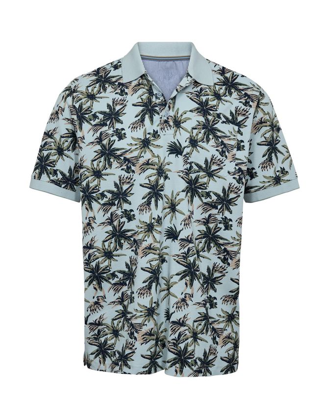 Aop Polo Reg. Fit fra Black Blue