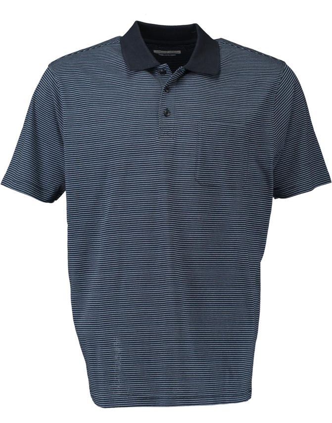Stribet polo med brystlomme – Must-have til mænd!