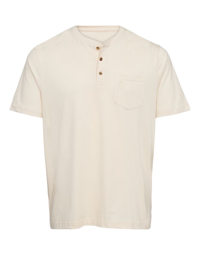 Klassisk Grandad T-shirt med knaplukning fra Thomas Regency
