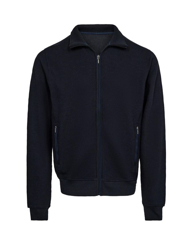 Stilfuld Full Zip Striktrøje fra Black Blue - Komfort & Stil