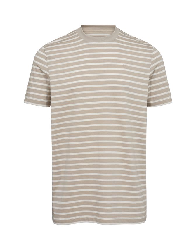 Stribet O Hals T-shirt fra Gino Marcello – Fantastisk tilbud!