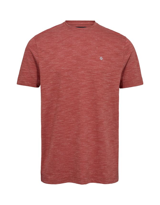 O-hals T-shirt med meleret look fra Salt - Unik stil!