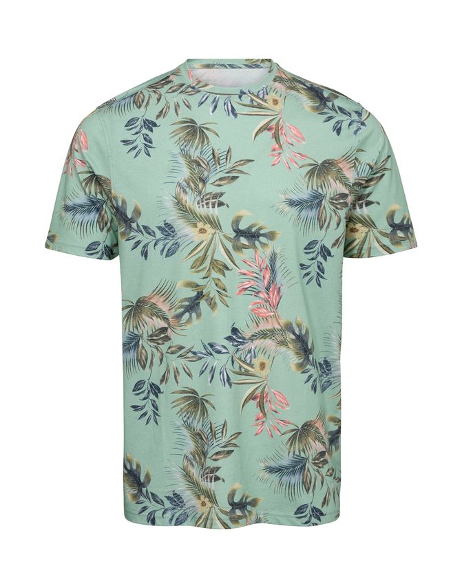 Blomsterprint O Neck T-shirt fra Salt - Fantastisk tilbud!