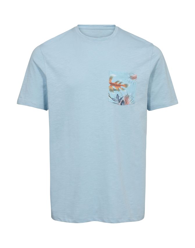 Blomsterprint Kortærmet T-shirt med Rund Hals - Must-Have!