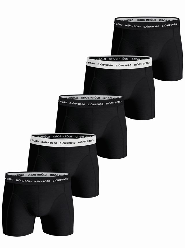 5-pak Boxershorts Noos Solids fra Björn Borg – Komfort & Stil