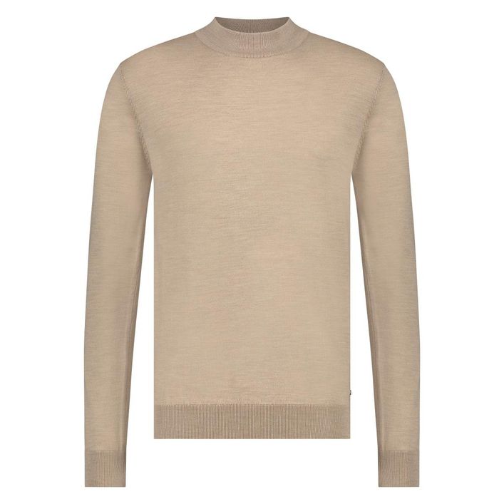 Berry Mock Neck i 100% Merino Uld – Tidløs Striktrøje