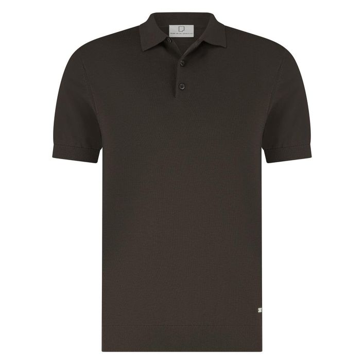 Wolf Knitted Polo Ss fra Born With Appetite