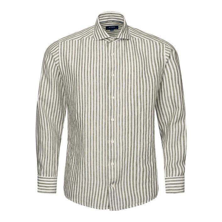 Striped Linen Shirt fra Eton