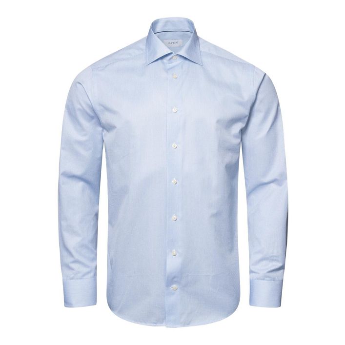 Fine Striped Signature Twill Shirt fra Eton