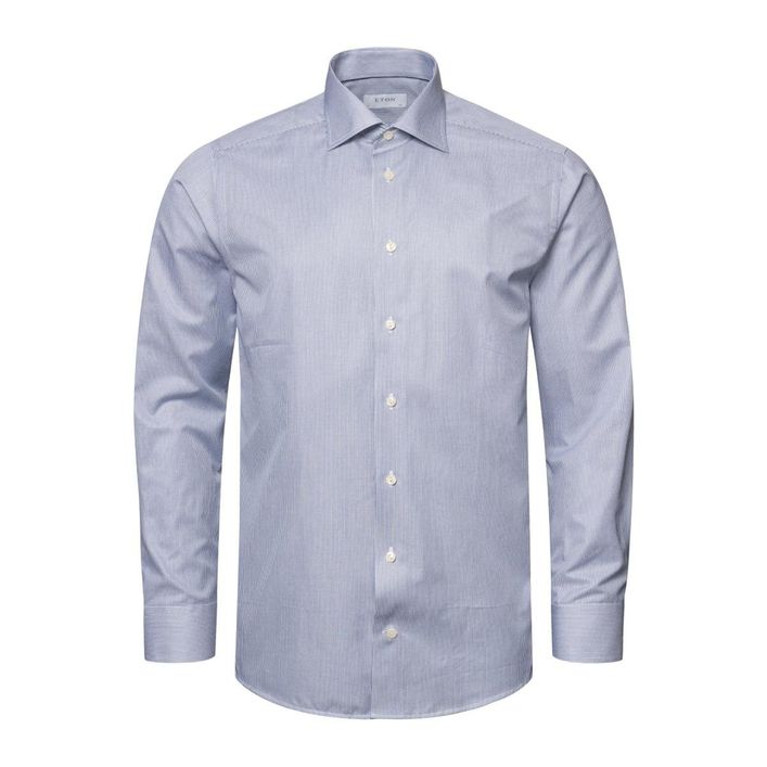 Elegant Stribet Twill Skjorte fra Eton – Tidløs Stil til Mænd