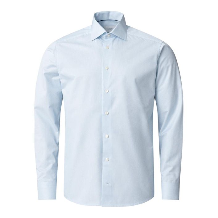 Elegant Stribet Twill Skjorte fra Eton - 30% Økologisk Bomuld
