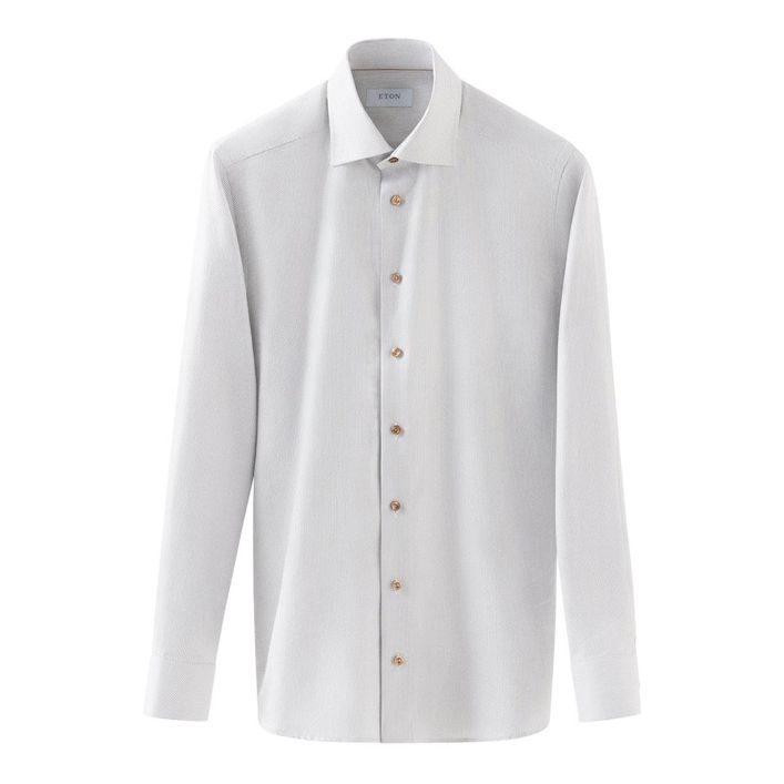 Semi Solid Signature Twill Shirt fra Eton
