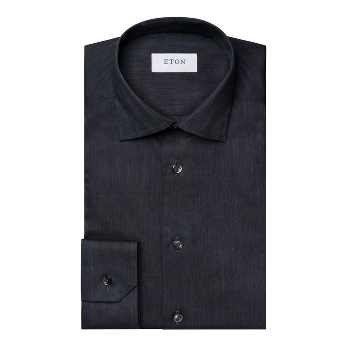 Herringbone Wrinkle Free Flannel Shirt fra Eton