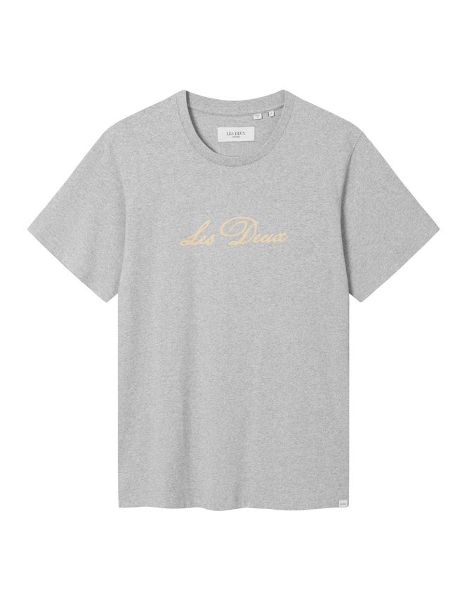 Cory T-shirt med brystprint fra Les Deux – Økologisk kvalitet