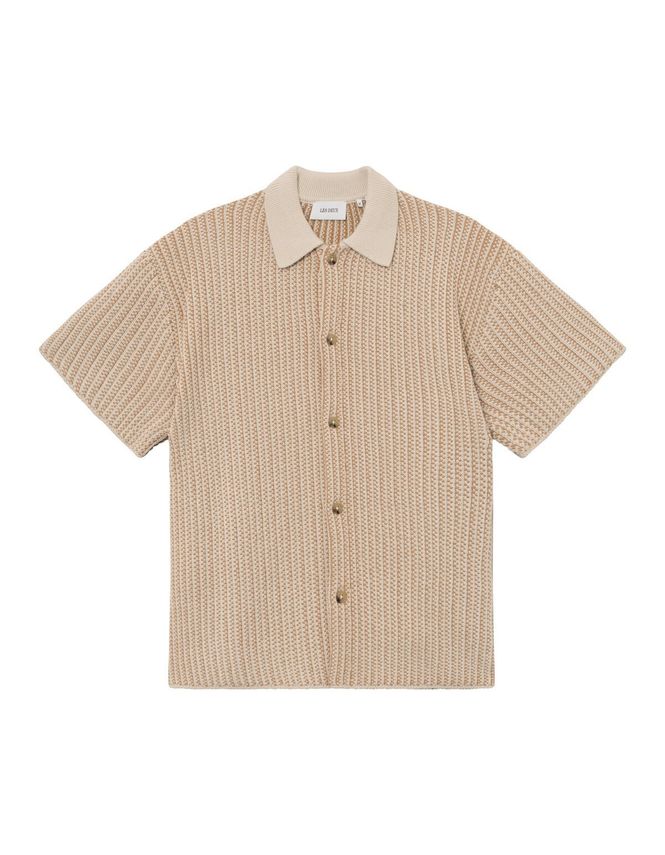 Easton Knitted Ss Shirt fra Les Deux