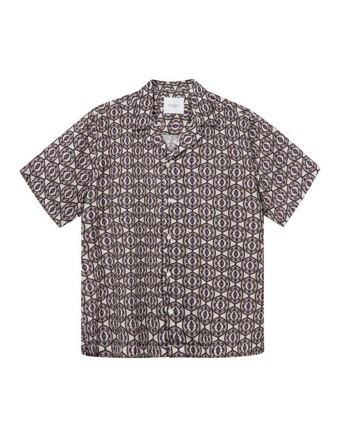 Ornament Aop Tencel Ss Shirt fra Les Deux