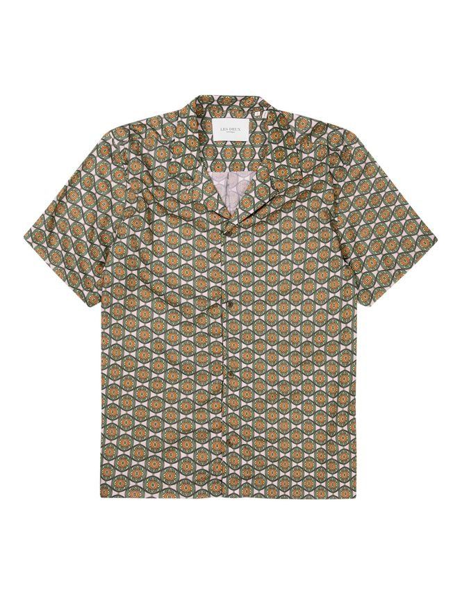 Les Deux Ornament Aop Tencel Skjorte - Stil og Komfort