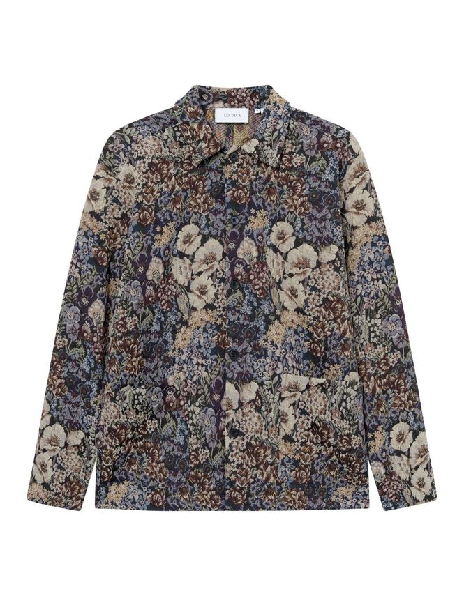 Hugh Jacquard Overshirt fra Les Deux