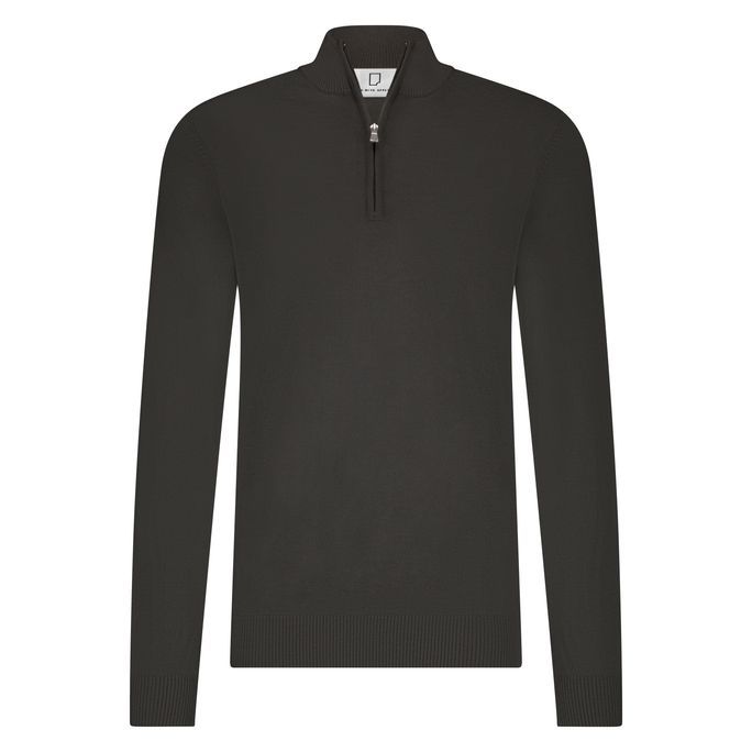 Luksuriøs Merinostrikket Trøje med 1/4 Lynlås - Must-Have!
