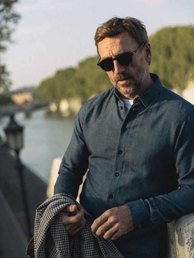 Mmgmarco Chambray Skjorte fra Mos Mosh - Retro Stil!