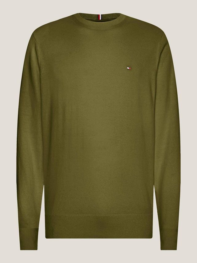 Pima Org Ctn Cashmere Crew Neck fra Tommy Hilfiger