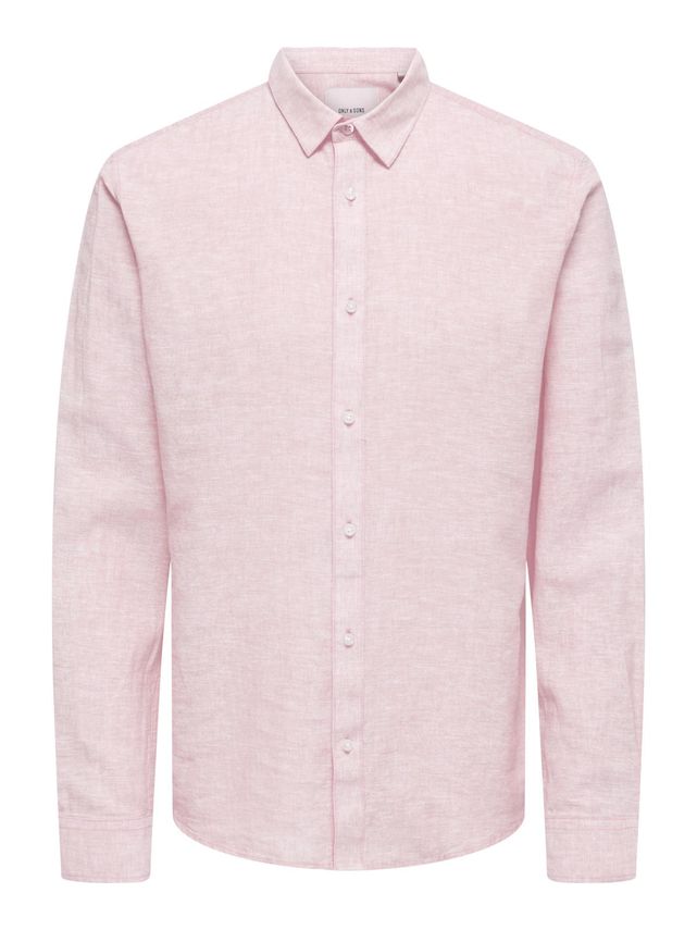 Onscaiden Ls Solid Linen Shirt fra Only & Sons