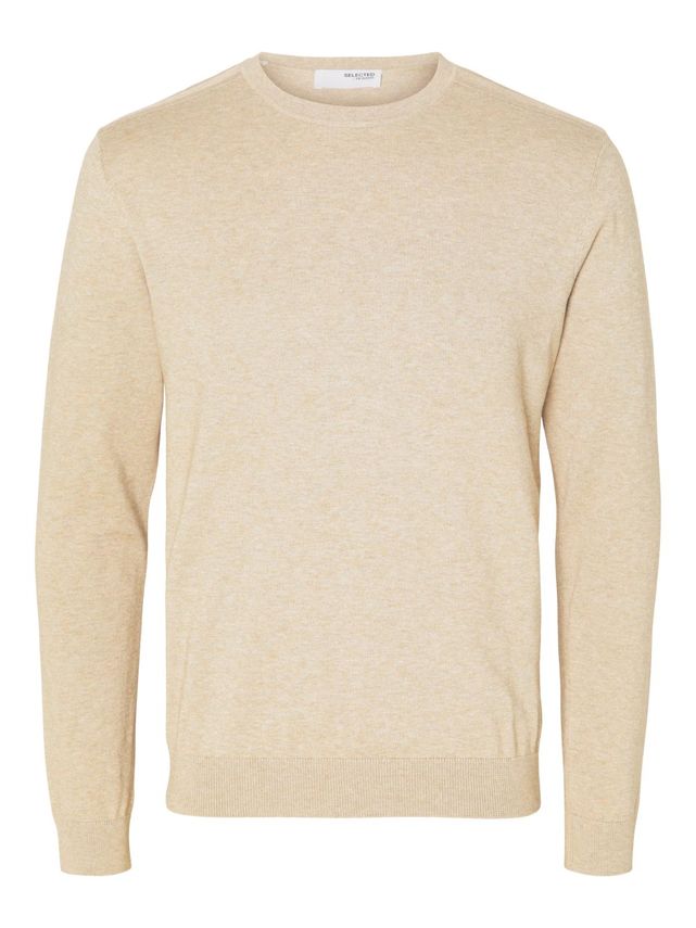 Slhberg Crew Neck B Noos – Pima Bomuldsstriktilbud!