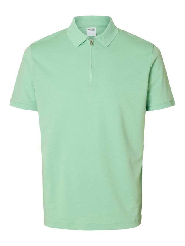 Slhfave Zip Ss Polo B fra Selected