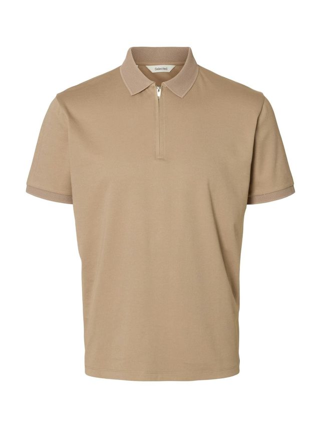 Slhfave Zip Ss Polo B fra Selected