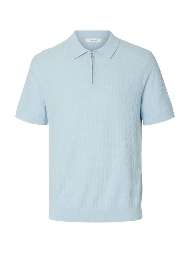Slhcran Ss Knit Structure Half Zip fra Selected