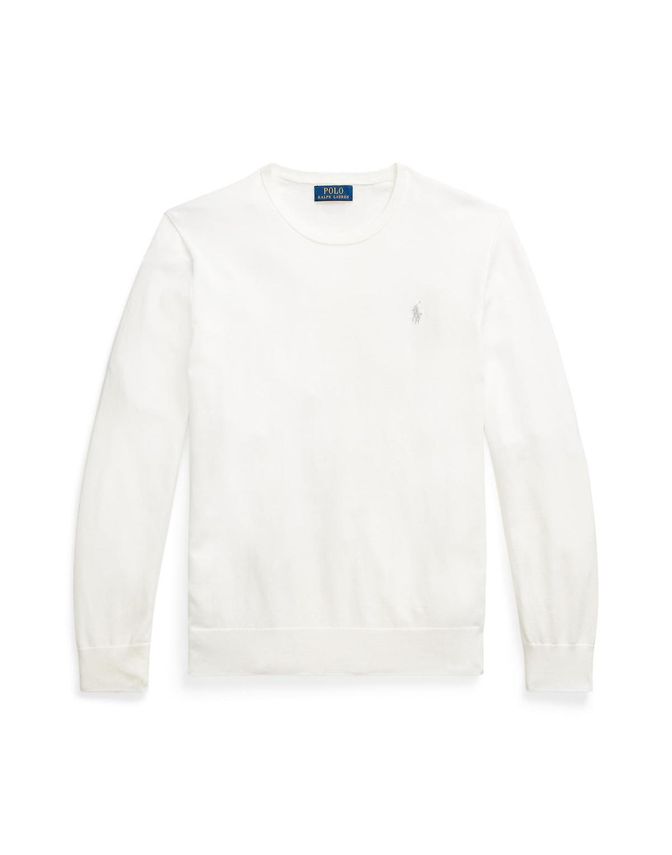 Slim Fit Textured Cotton Sweater fra Ralph Lauren