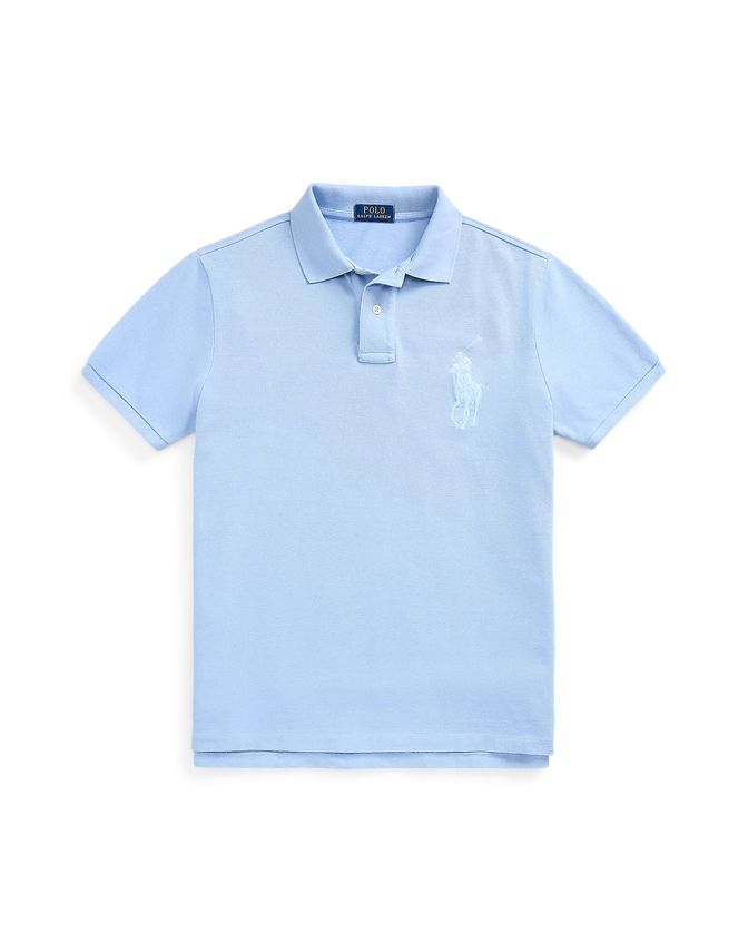 Custom Slim Fit Big Pony Mesh Polo Shirt fra Ralph Lauren