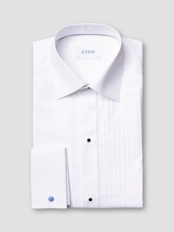 Plissé Bib Front Tuxedo Shirt Contemporary Fit fra Eton