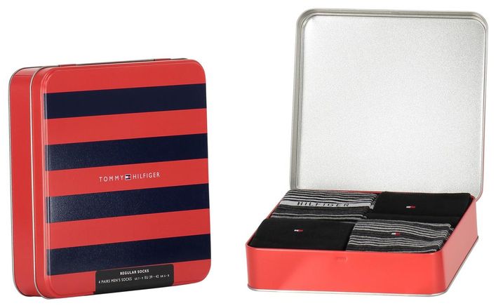 Tommy Hilfiger Strømper 4-pak i Gaveæske - Perfekt Gave!