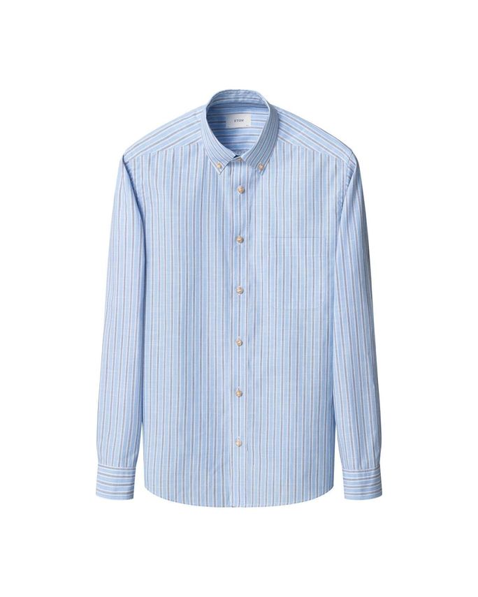 Striped Chambray Shirt fra Eton